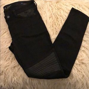 SOLD Design Lab Black Jeans (leather accents)